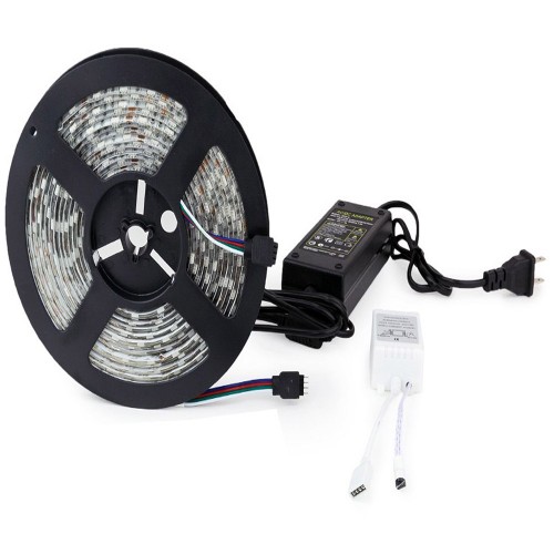 Striscia Led Flessibile Adesiva Bobina 5 Metri Varie Colorazioni Multicolor Con Telecomando